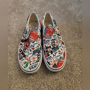 Vans Multicolor Logo Slip-On Sneakers
